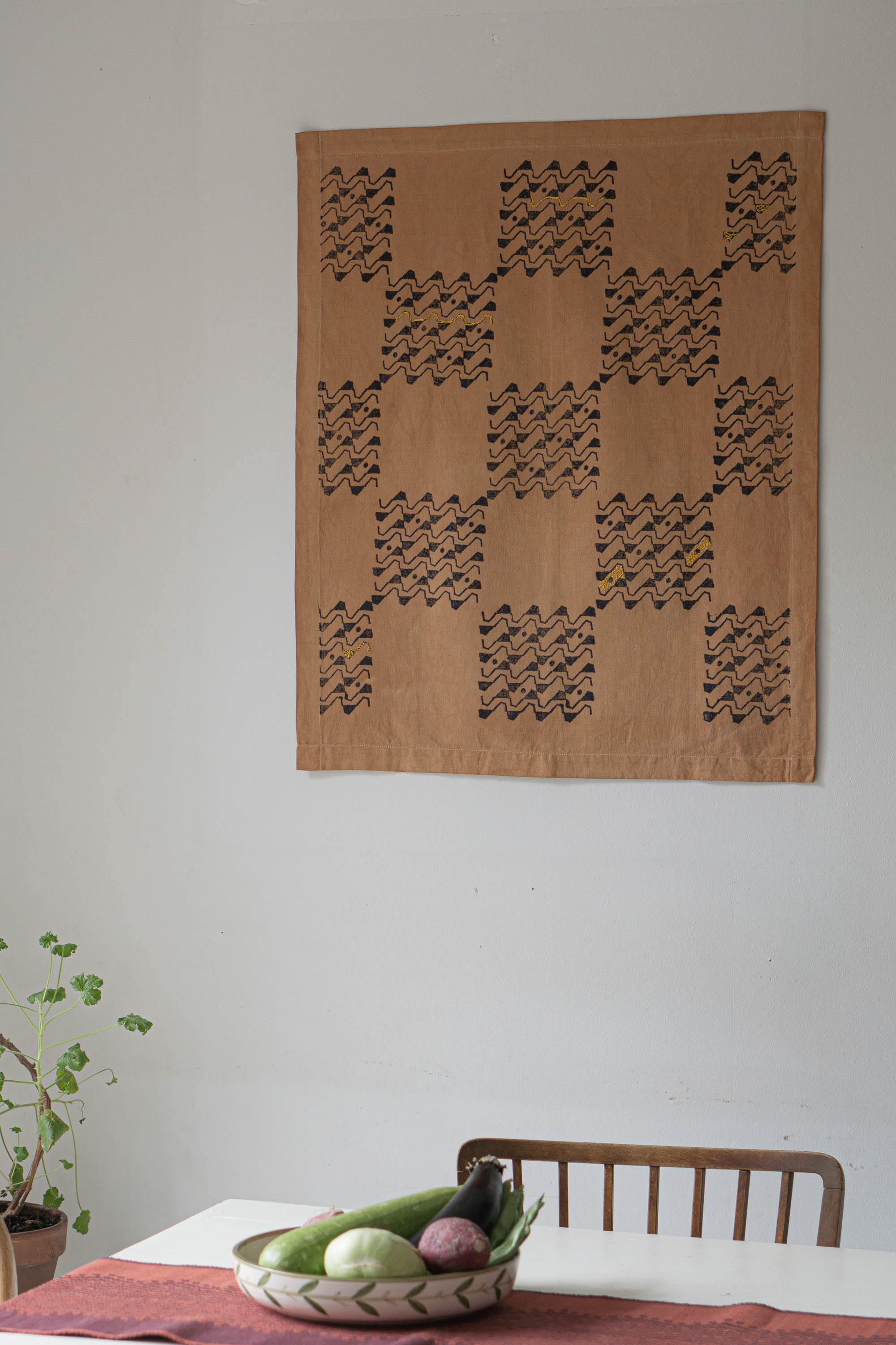 Large wall hanging with Syrian block print #2